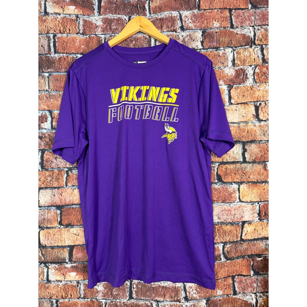 NFL Team Apparel Minnesota Vikings TX3 Cool Purple Graphic T-Shirt Mens Medium